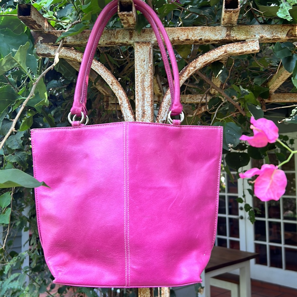 Wilsons leather maxima small pink tote bag